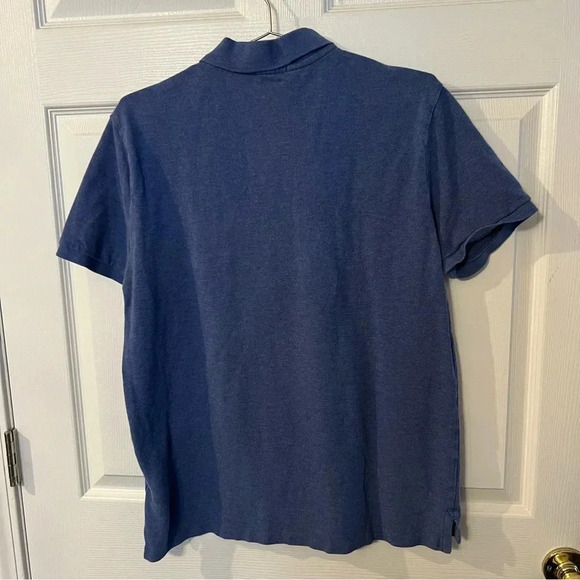 Polo Ralph Lauren Blue Short Sleeved Polo Shirt Custom Slim Fit Mens Size Large - Picture 4 of 6